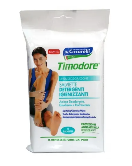 TIMODORE SALVIETTE DEODORANTI IGIENIZZANTI 15 PEZZI